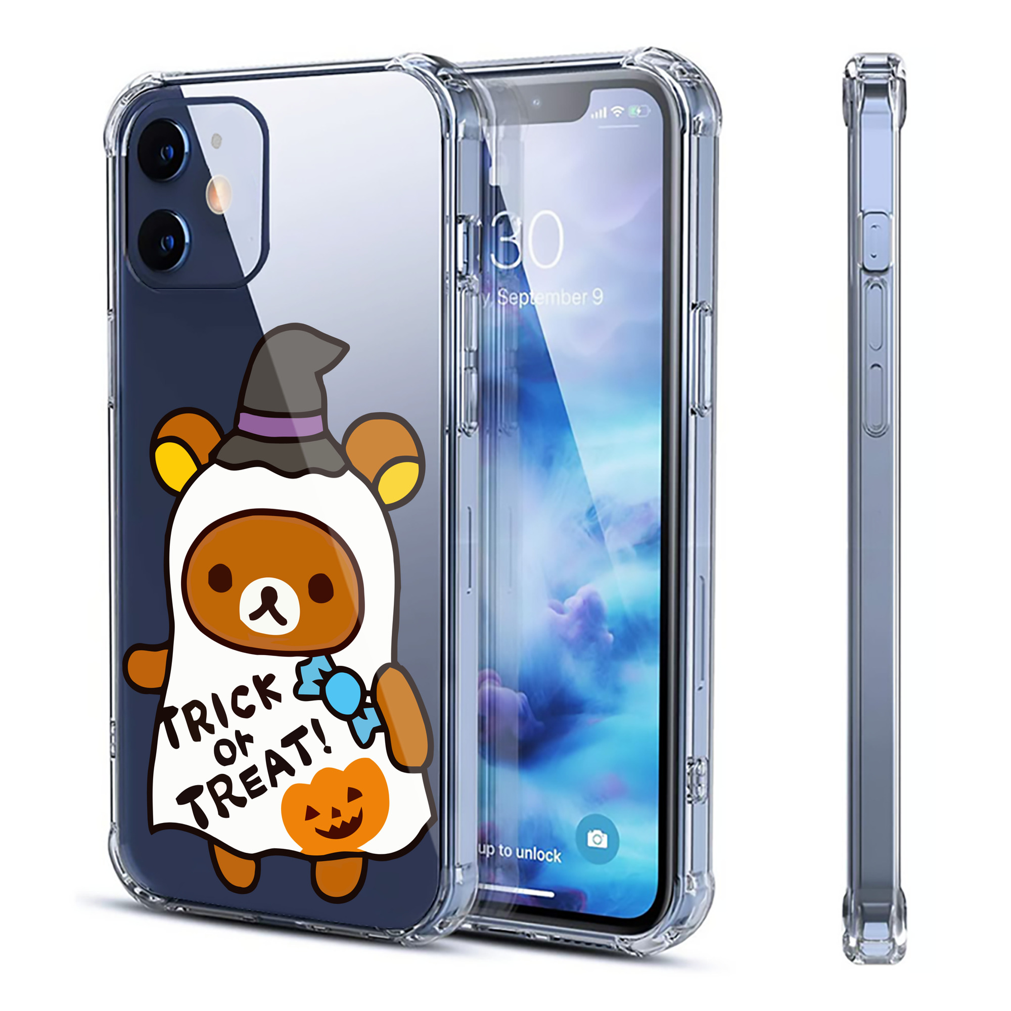 （画像用） リラックマ リラックマ キイロイトリ Rilakkuma Korilakkuma Kiiroitori 【iPhone 12シリーズ対応】透明スマホケース（クリアソフトケース）